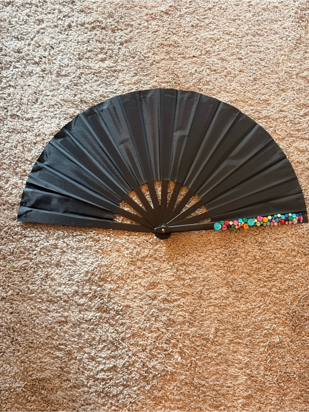 Black and Bling Hand Fan- Where them fans at- snap fans